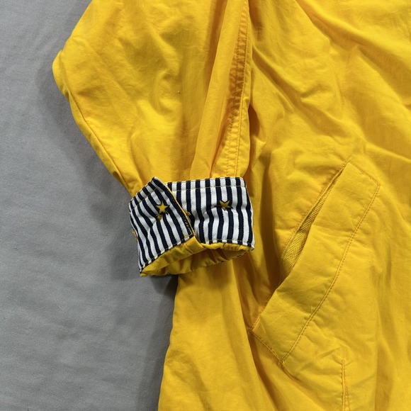 VINTAGE Evan Picone Jacket Womens Small Yellow Harrington Relaxed Rain 80s Sport - Picture 6 of 13